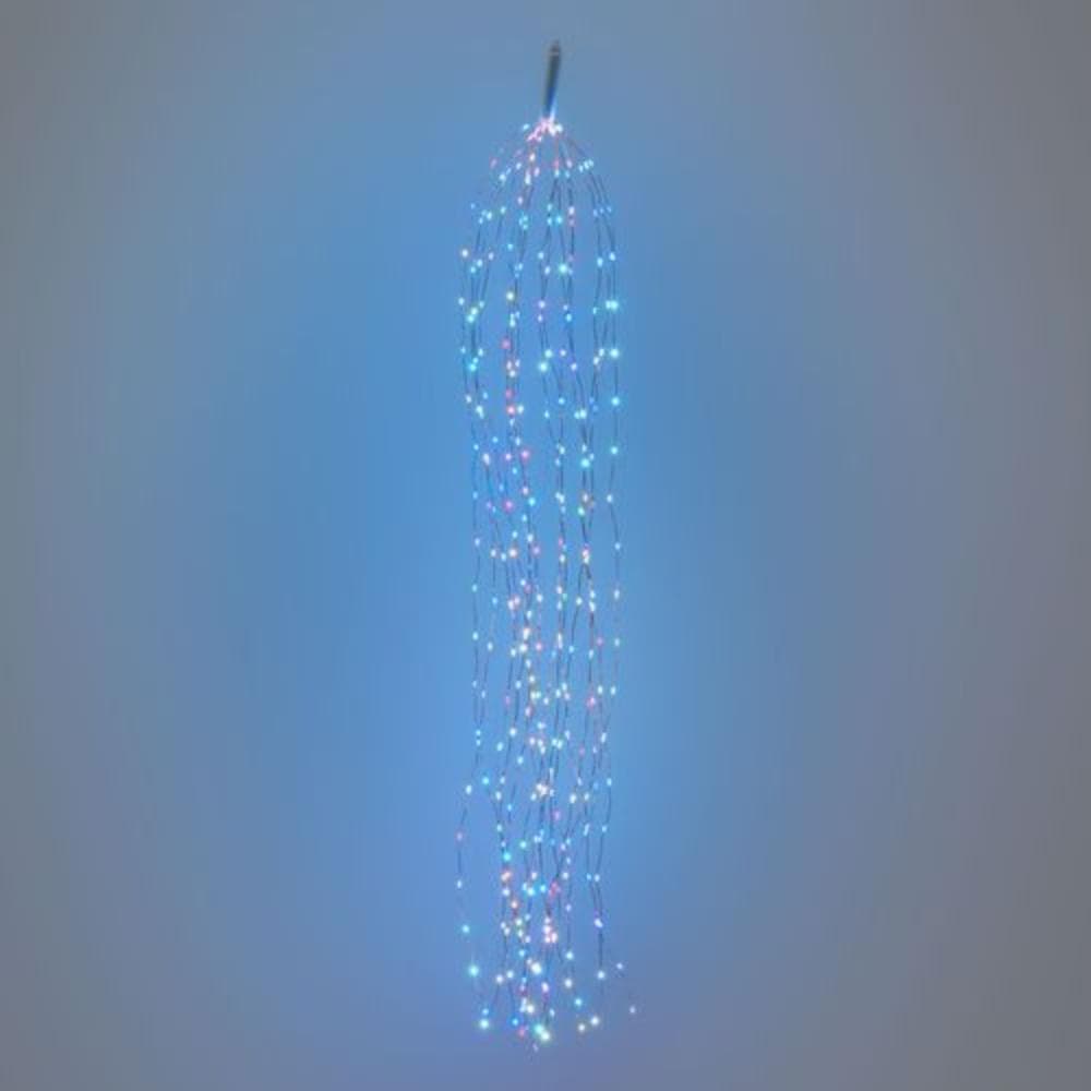 Cascata luminosa Multicolor catena microled decorazione natalizie per esterno ed interno - 4