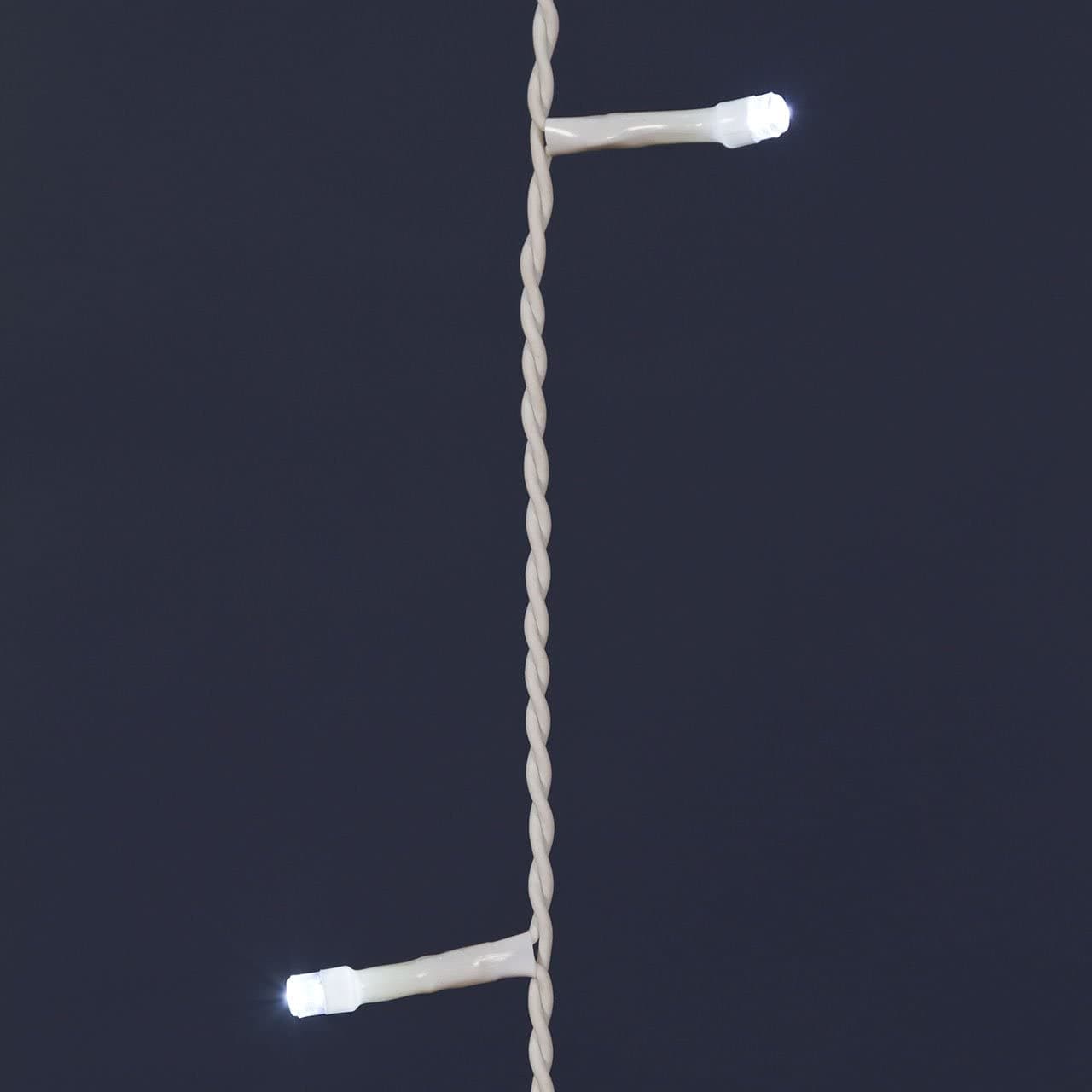Tenda luminosa cavo Bianco 216 led uso interno ed esterno luce fredda 3,6 x h 120 cm - 3