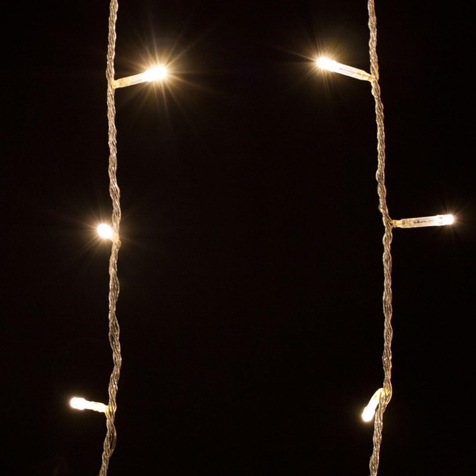 Tenda luminosa 132 led luci di Natale cascata da esterno luce calda - 3