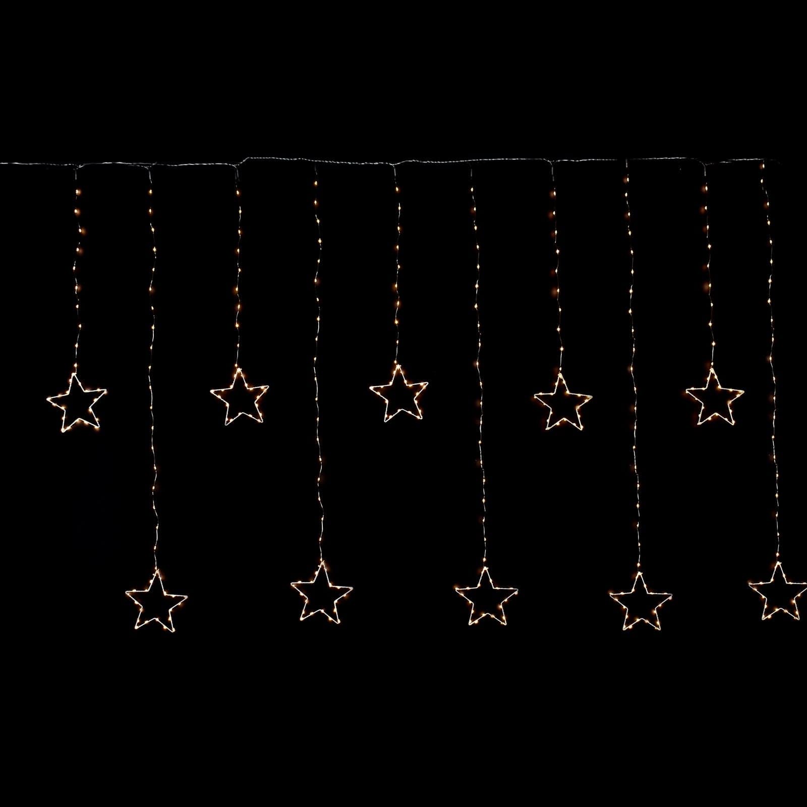 Stalattite luminosa di stelle con 350 nanoled a luce bianca giochi di luci 3,60 metri - 2