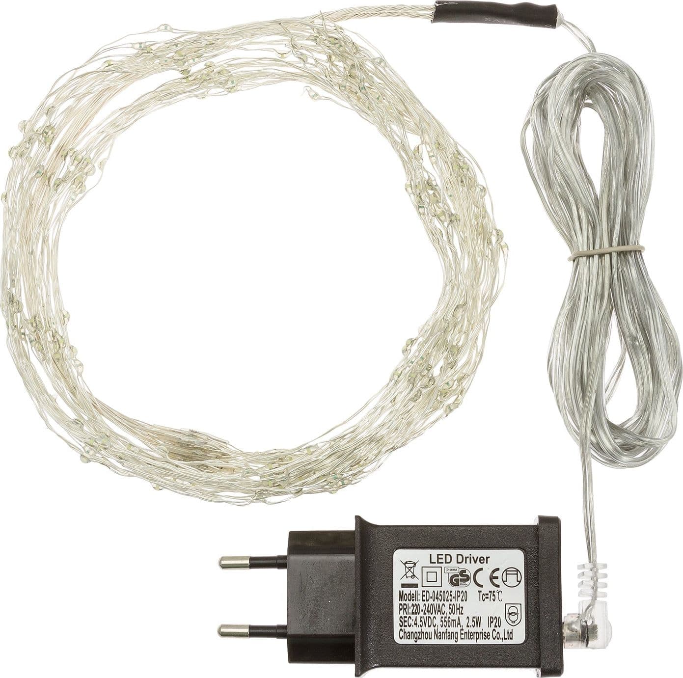 Ciuffo luminoso catena microled decorazione natalizie per esterno ed interno h 260 cm - 5