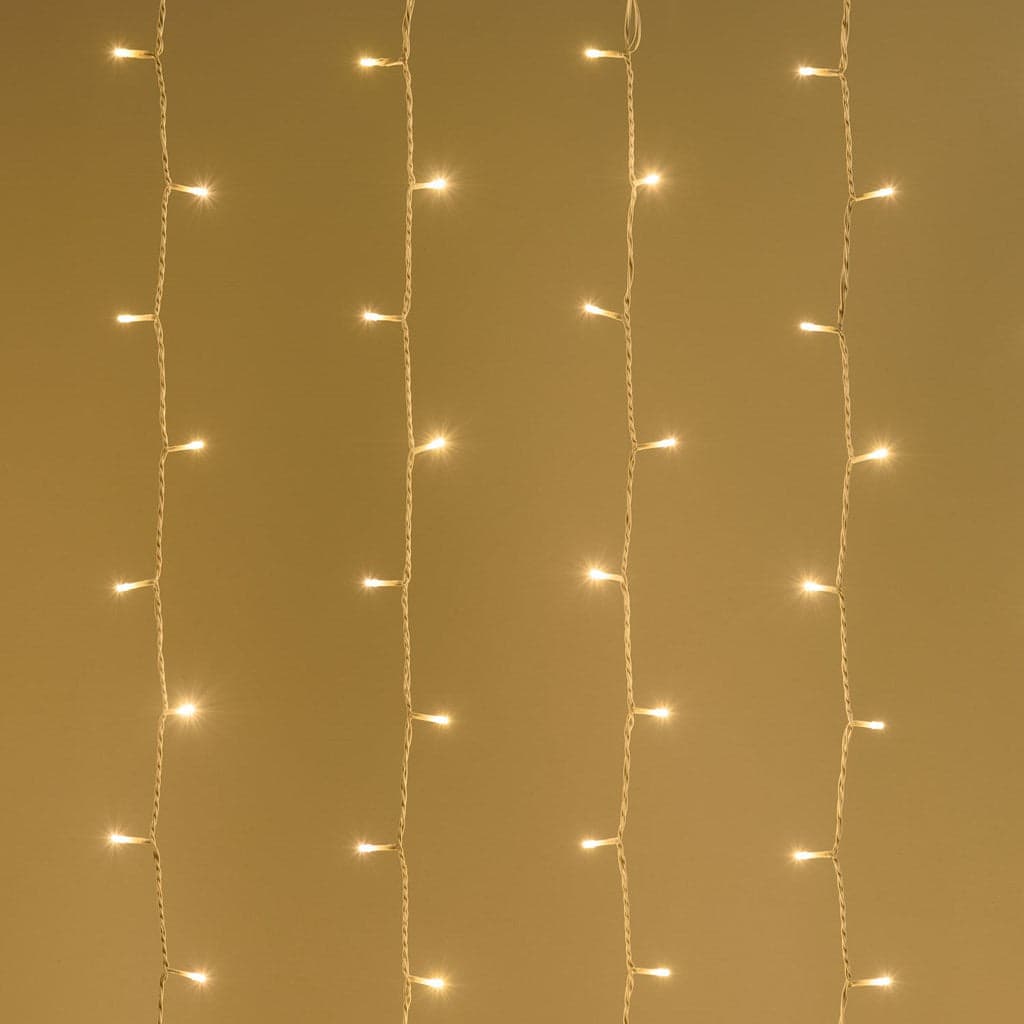 Tenda luminosa a led con Flash cascata da esterno decorazione natalizia 4 x h 1 mt - 2