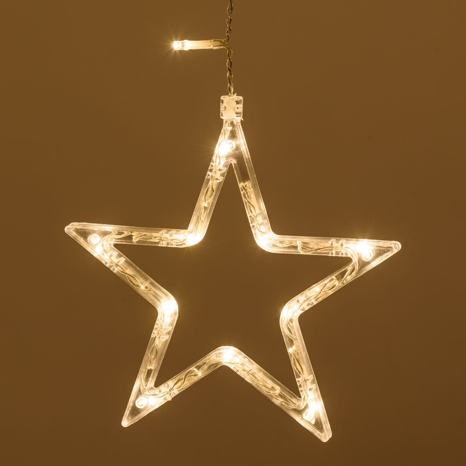 Cascata stalattite decorata con stelle luminose a led luce calda per interno ed esterno cavo trasparente - 3