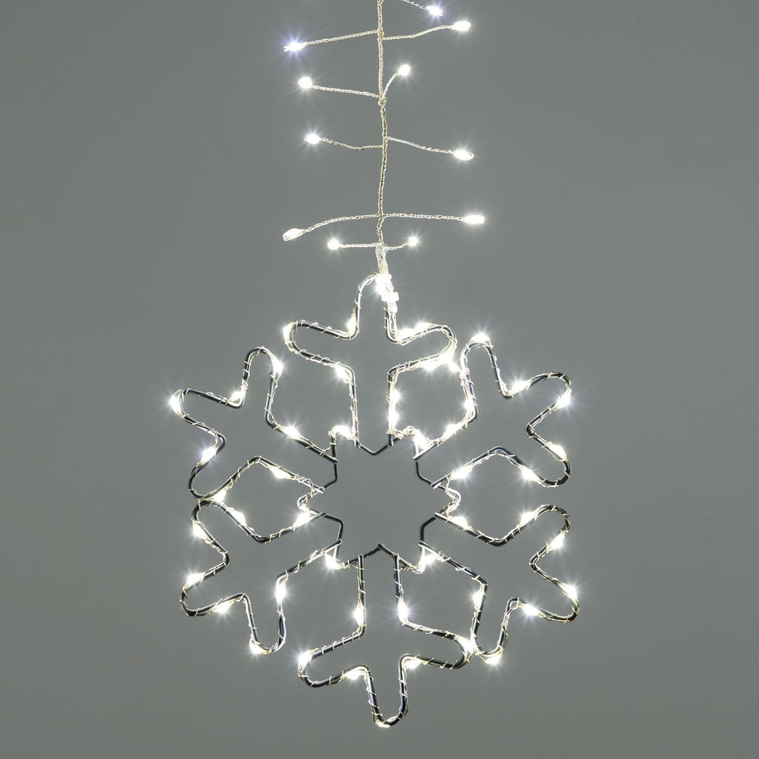 Cascata stalattite decorata cristalli di neve luminosi con led a luce fredda per esterno e interno - 2