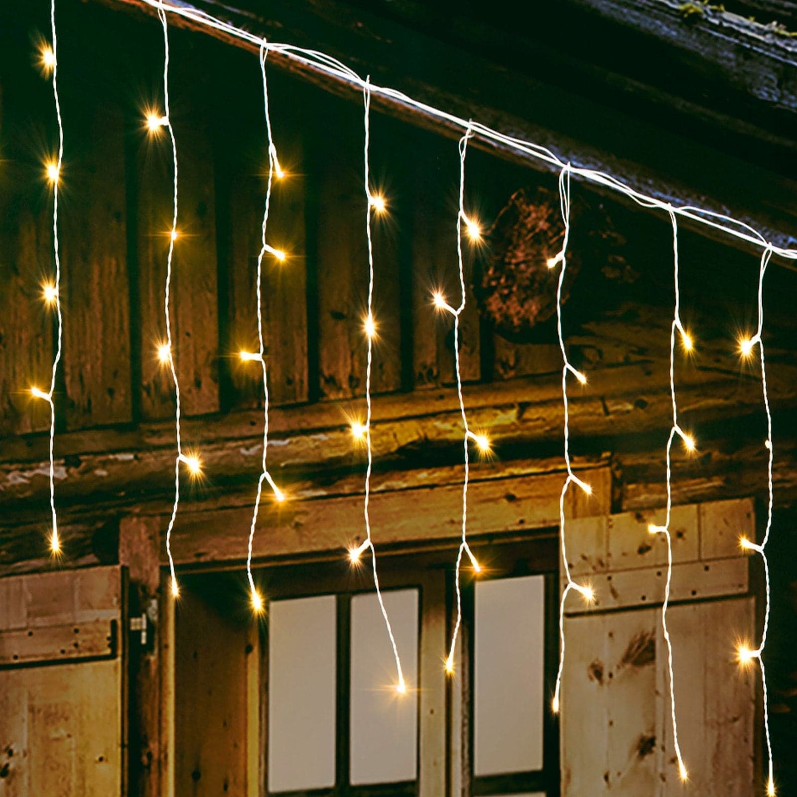 Tenda luminosa con led luci di Natale cascata da esterno ed interno - 6