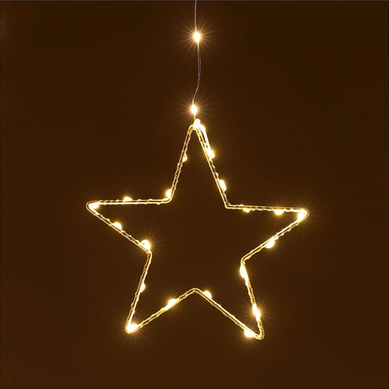 Tenda luminosa a micro led cascata con stelle da esterno decorazione natalizia h 120 cm - 3