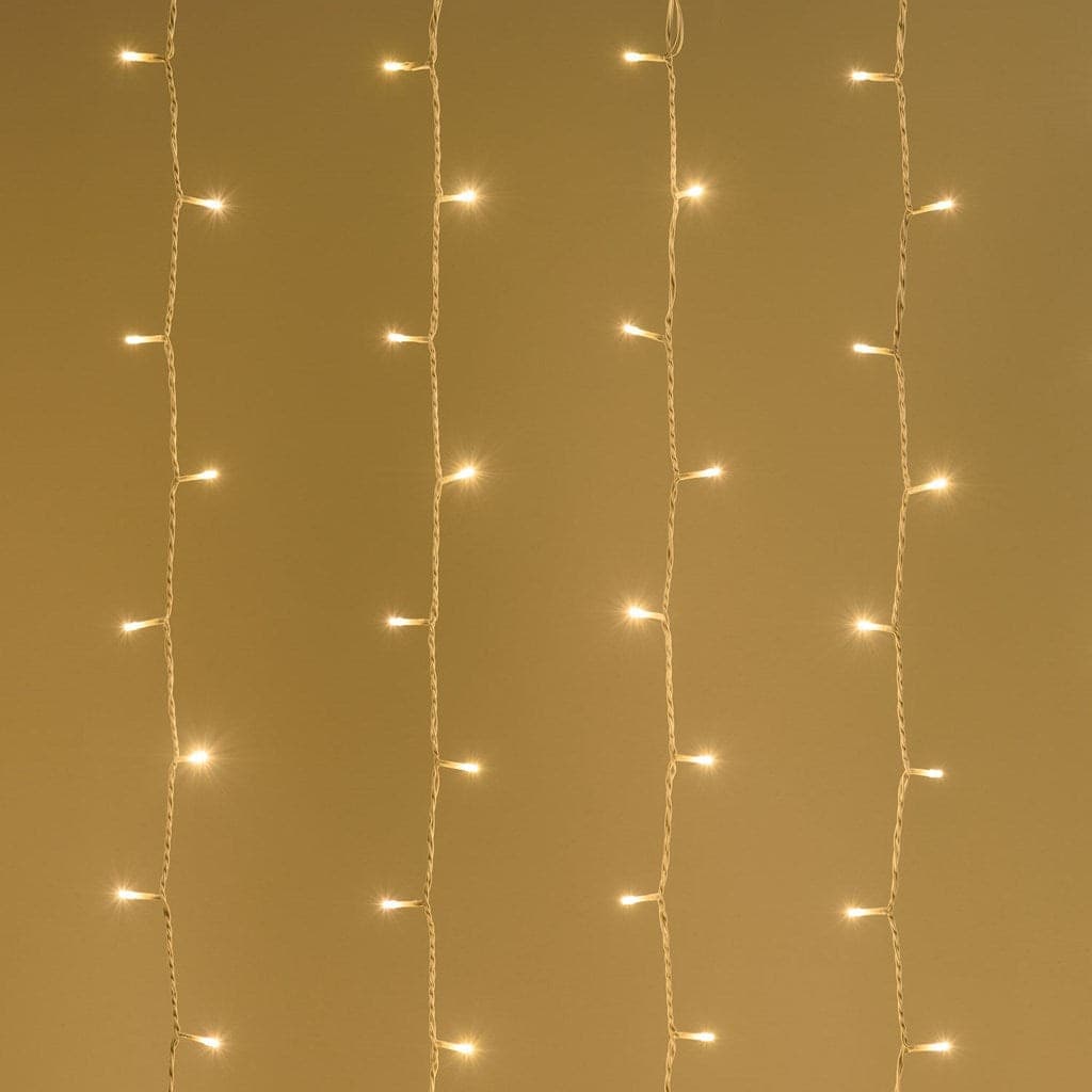 Tenda luminosa a led cascata da esterno decorazione natalizia 1 x h 2 mt - 4