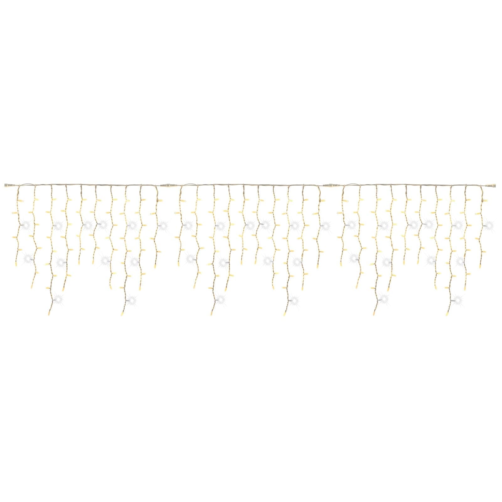 Catena luminosa stalattiti a cascata per esterno interno uso professionale decorazione natalizia maxi led - 11