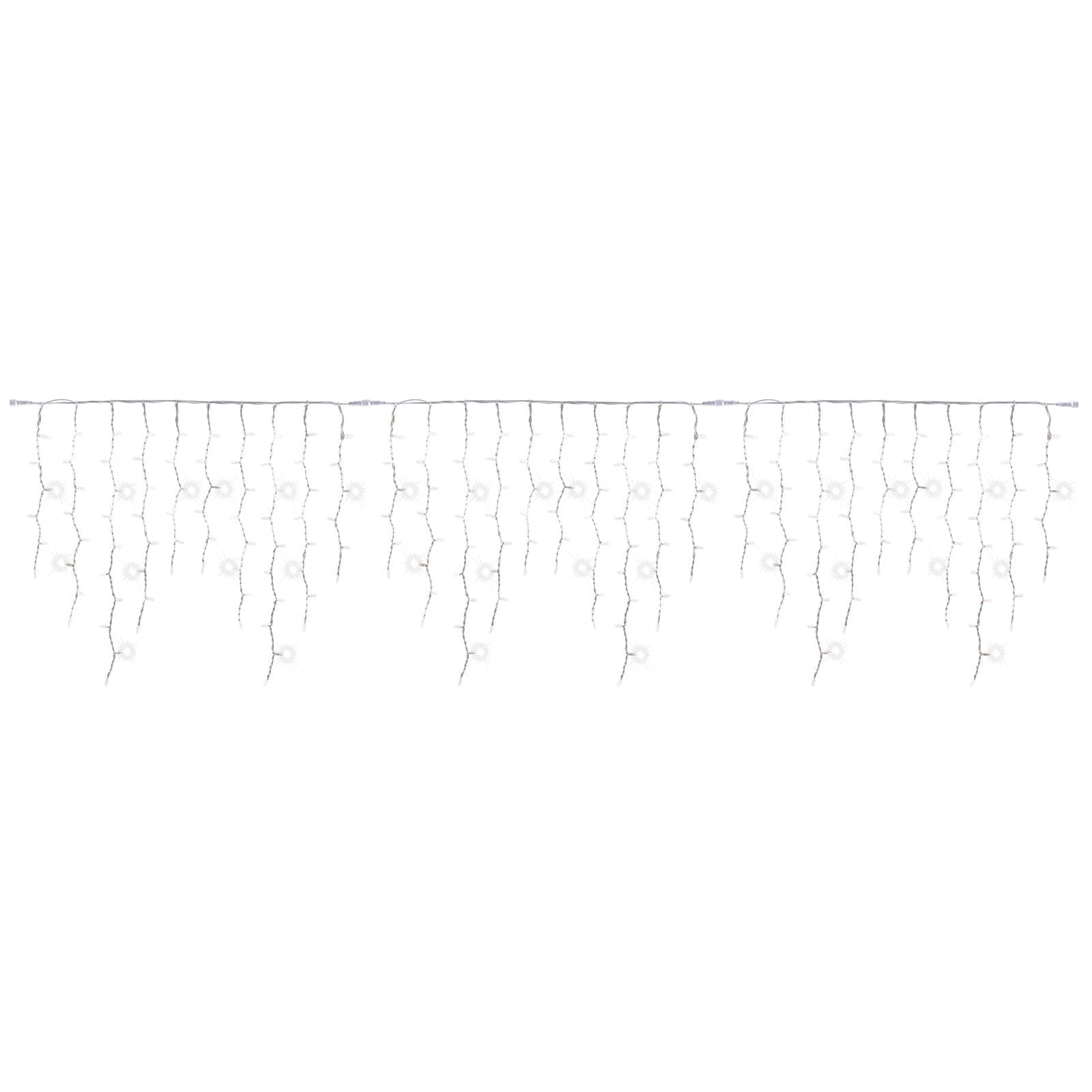 Catena luminosa stalattiti a cascata per esterno interno uso professionale decorazione natalizia maxi led - 13