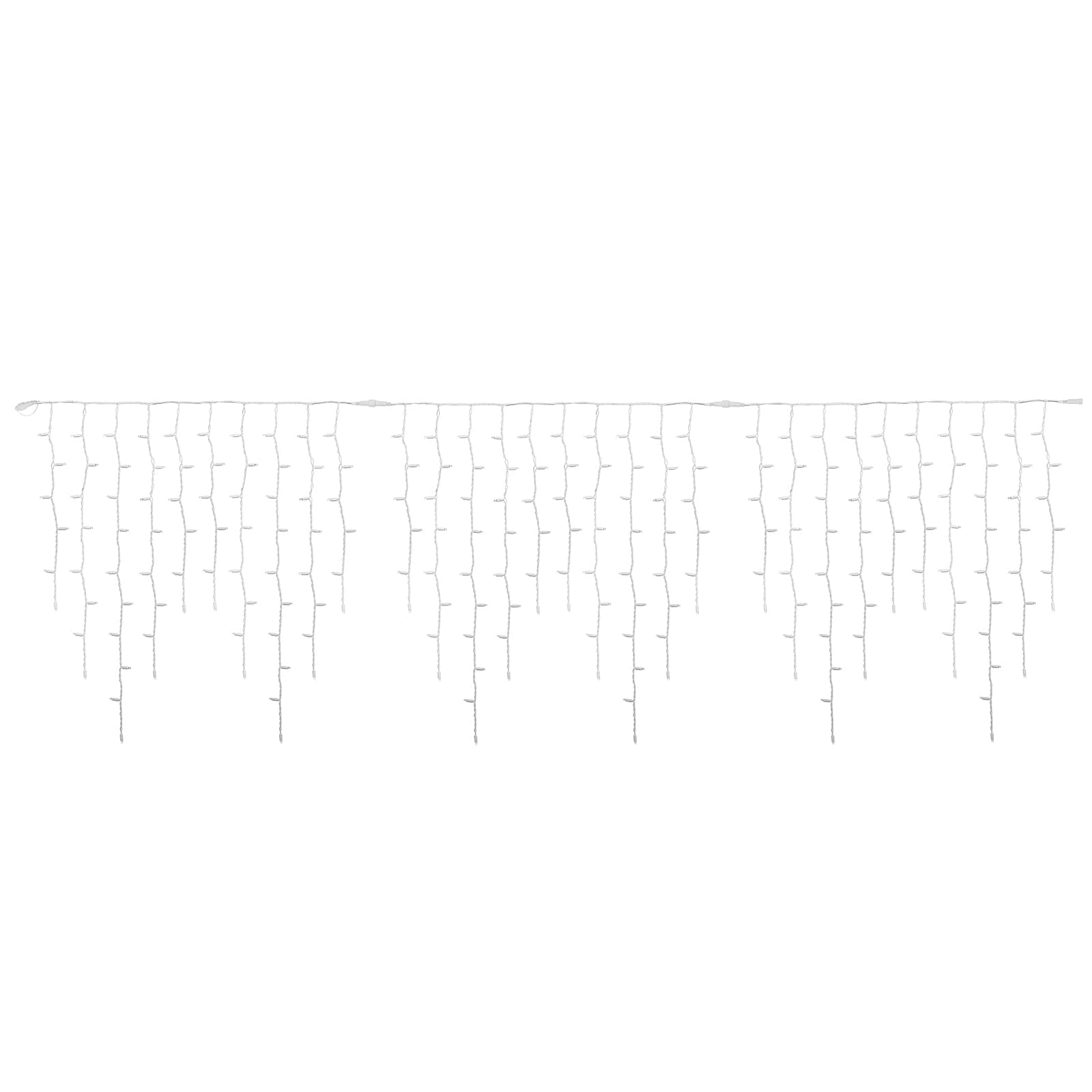 Catena luminosa stalattiti a cascata per esterno interno uso professionale decorazione natalizia maxi led - 14