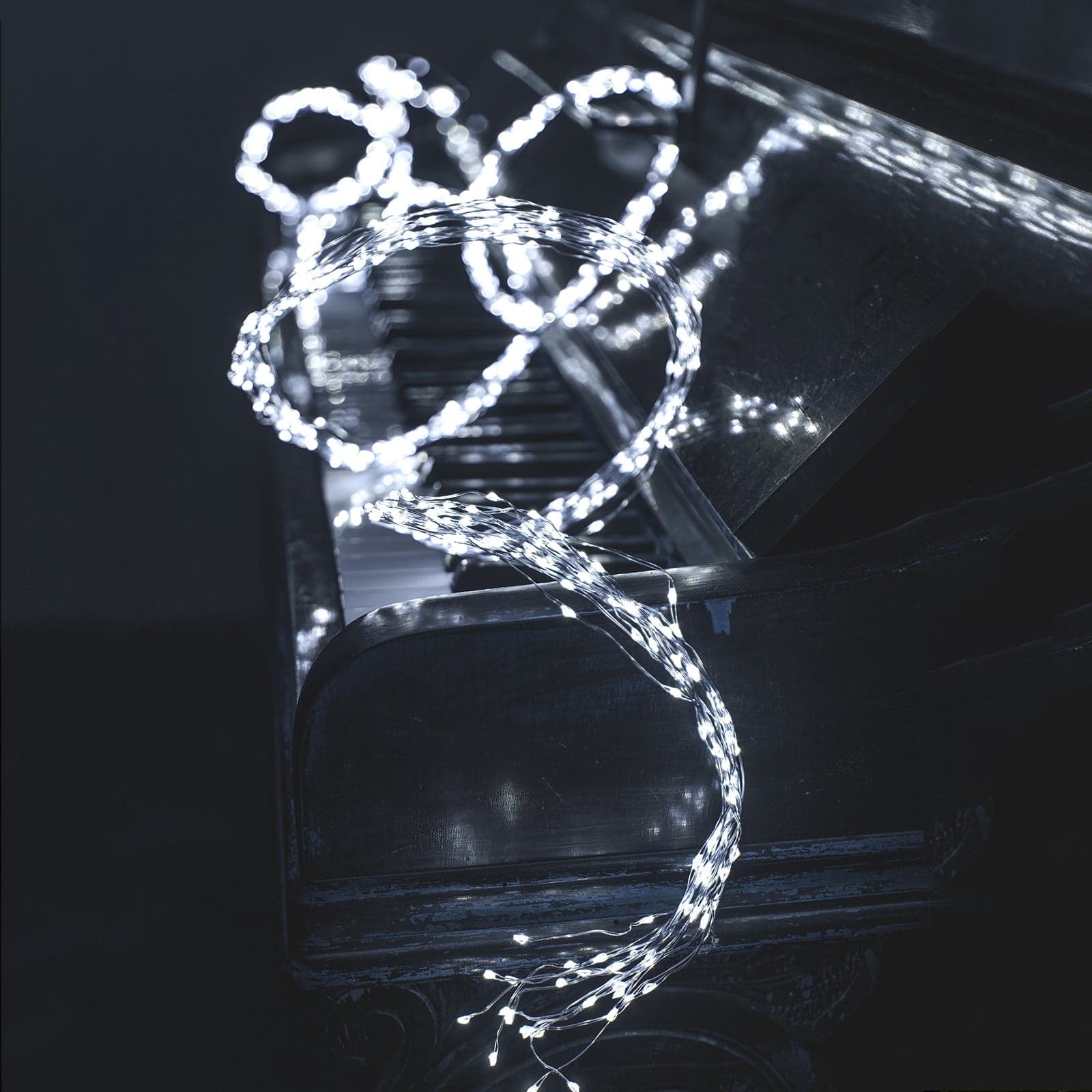 Ciuffo luminoso catena microled e Flash decorazione natalizie per esterno ed interno - 10
