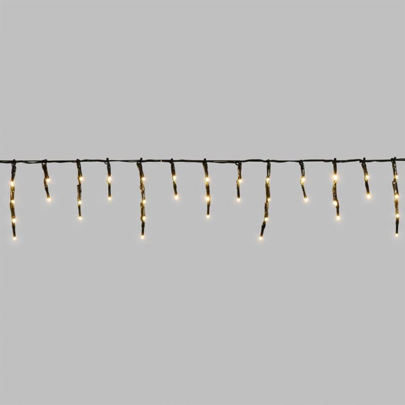 Cascata luce calda a led per esterno luci decorazione natale natalizie movimento 10 mt - 4