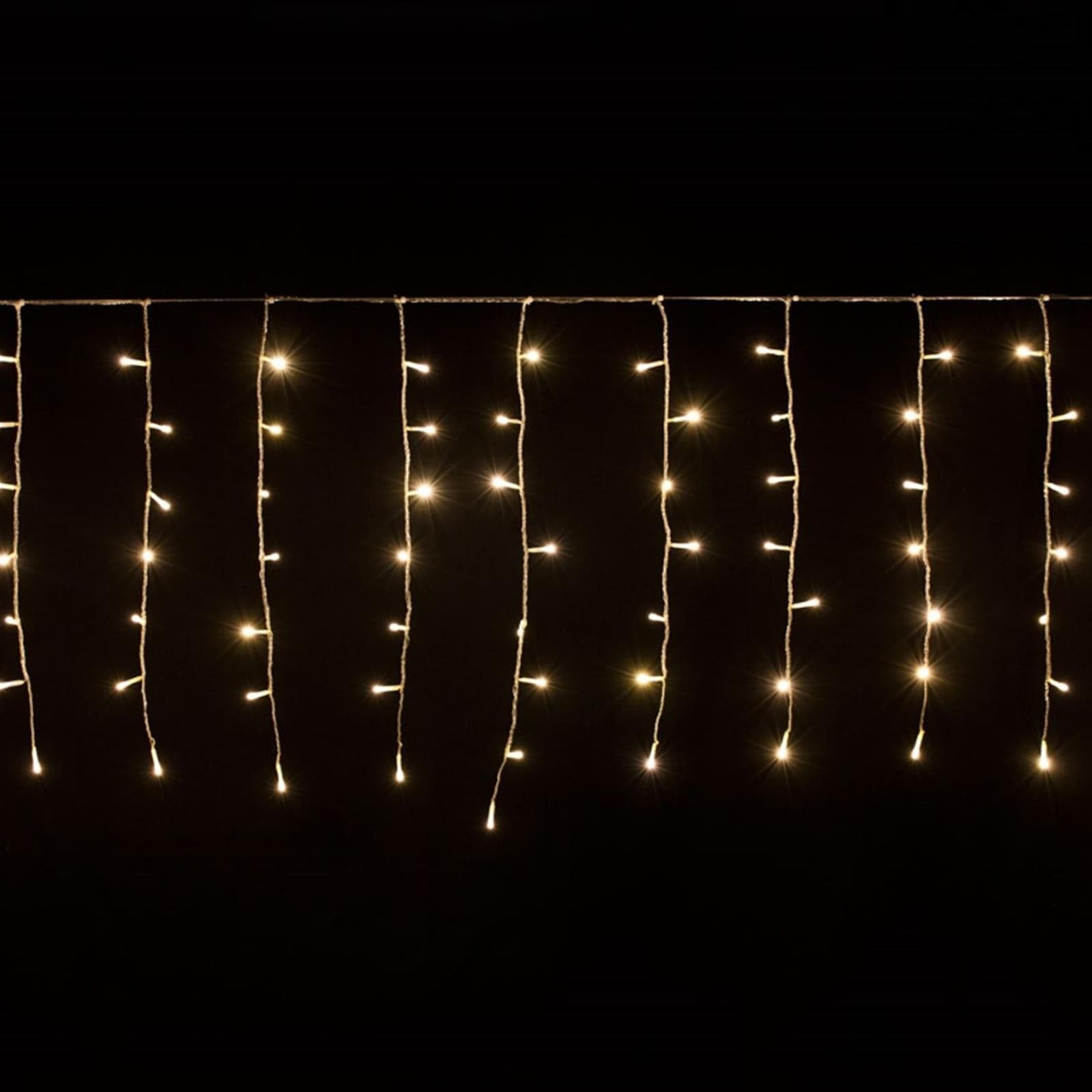 Tenda luminosa 144 led luci di Natale cascata da esterno addobbi natalizi - 3
