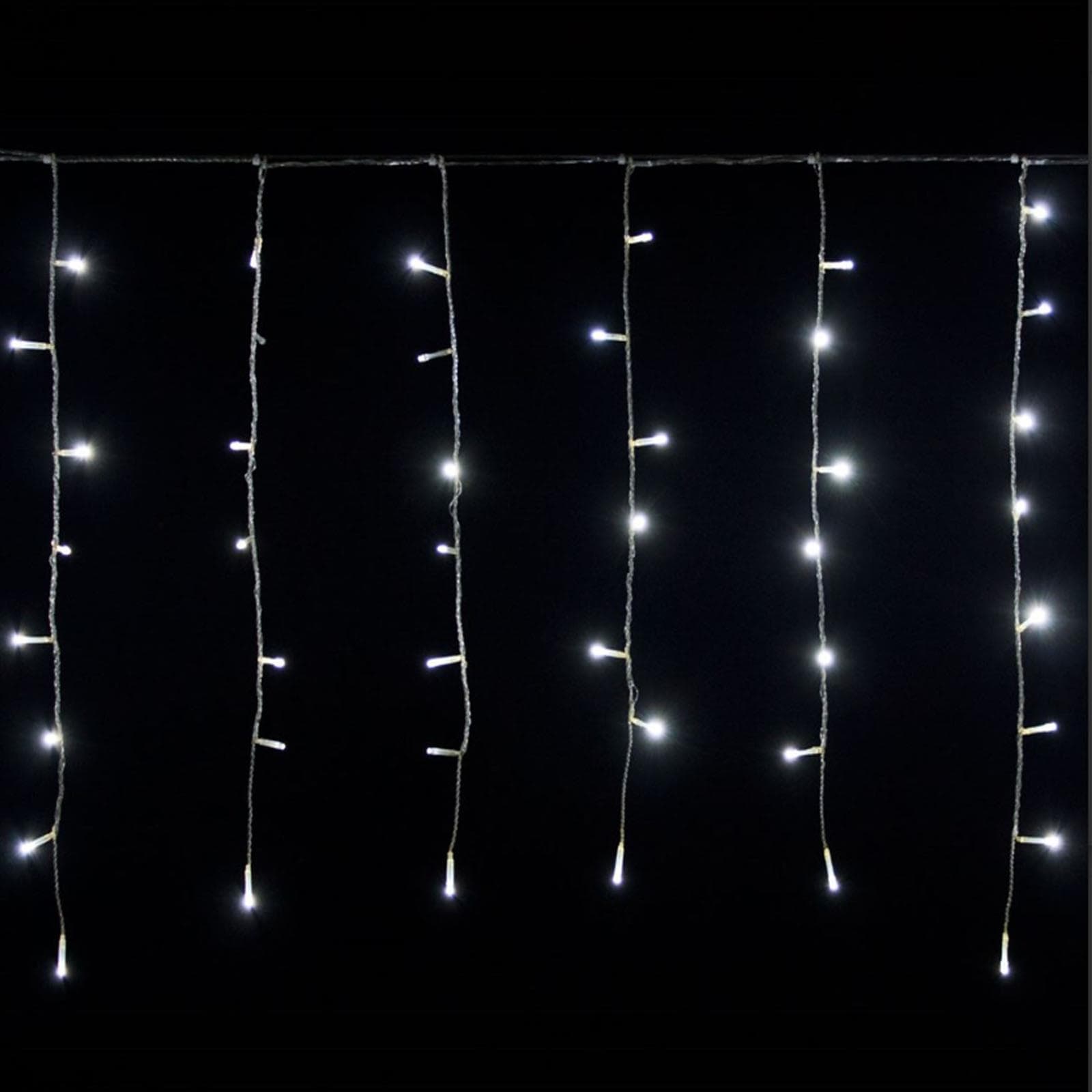 Tenda luminosa 144 led luci di Natale cascata da esterno addobbi natalizi - 6
