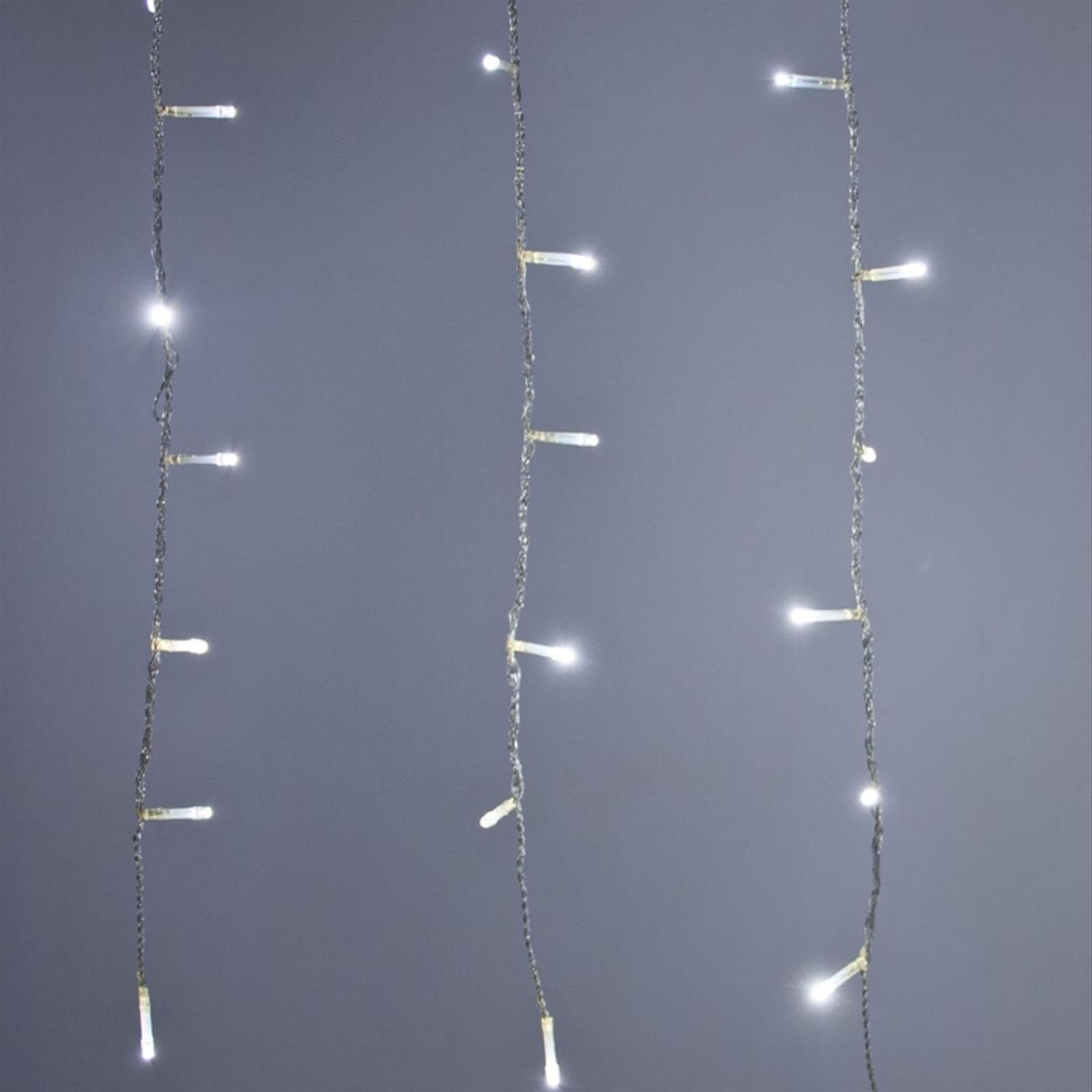 Tenda luminosa 144 led luci di Natale cascata da esterno addobbi natalizi - 8