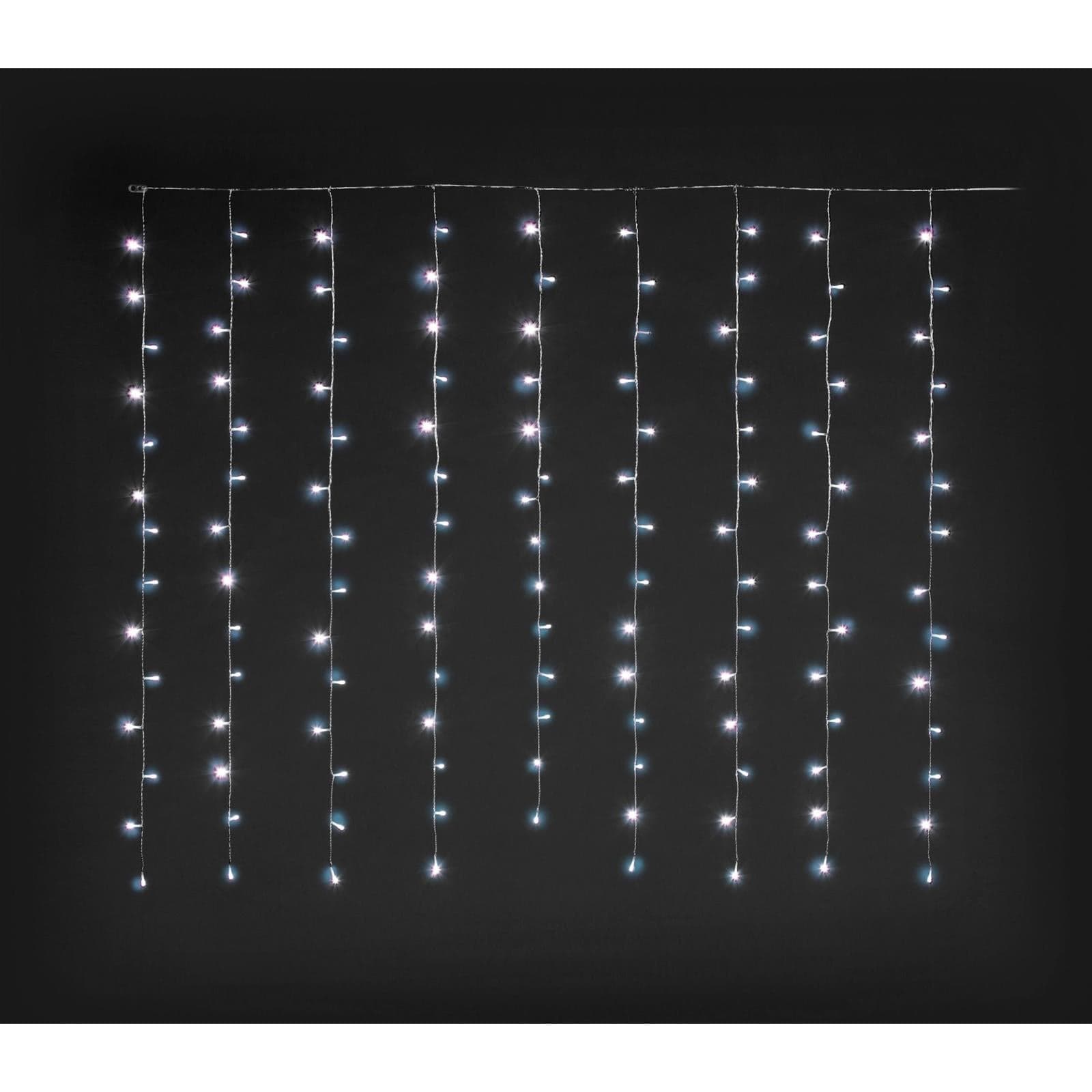 Tenda luminosa luci natale 180 led per esterno 8 giochi addobbi natalizi 300x152 cascata - 3