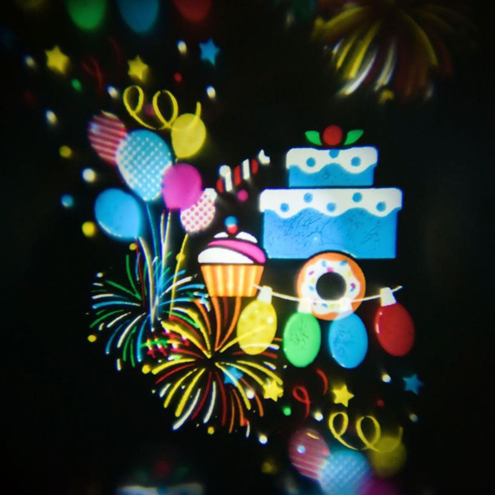 Set 6 film proiettore natalizio led colorati oscar natale disegno movimento luce fredda esterno - 6