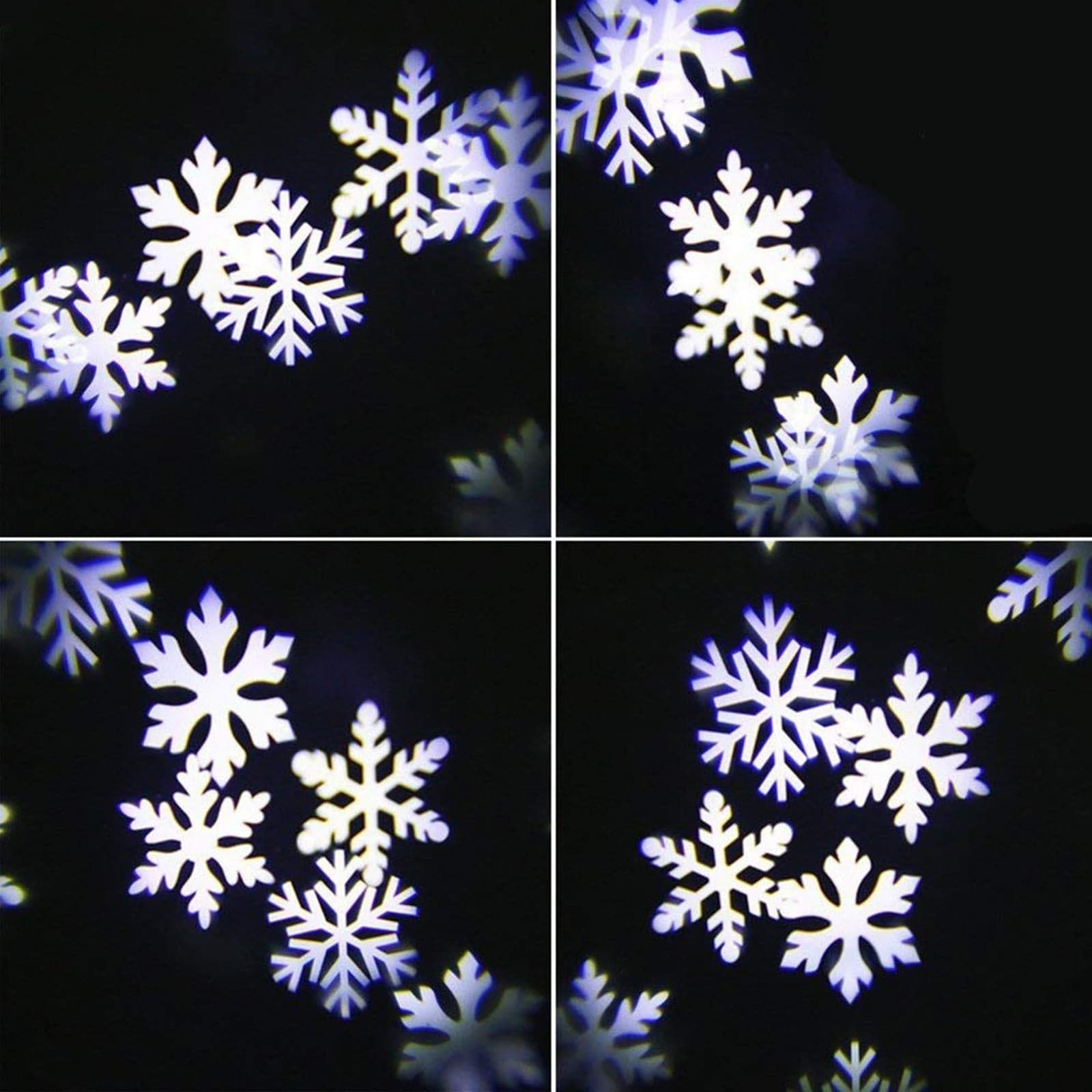 Proiettore natalizio led fiocchi fiocco natale disegno movimento luce fredda esterno - 5