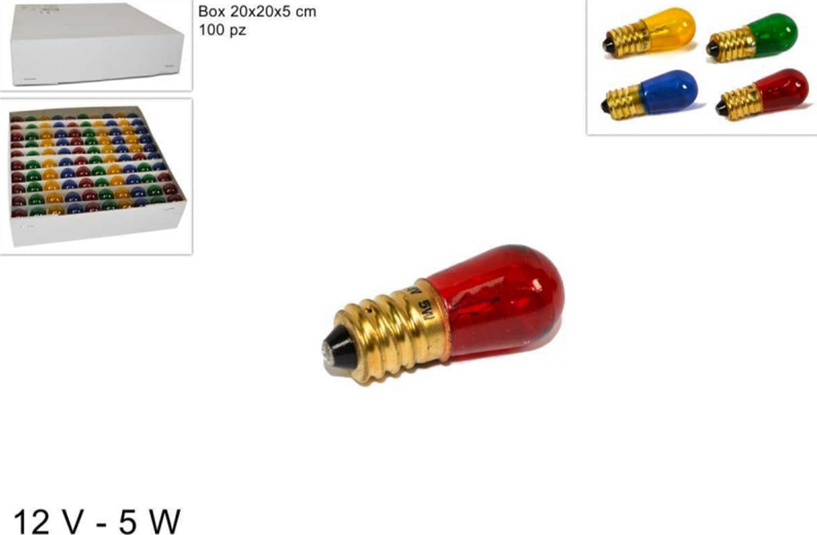 Scatola lampadine catena multicolore per illuminazione ambienti 100 pz - 2