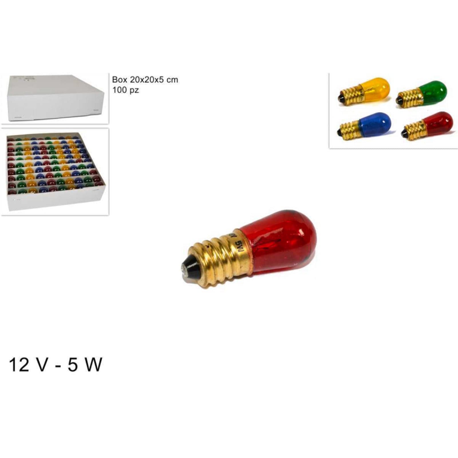 Scatola lampadine catena multicolore per illuminazione ambienti 100 pz - 2