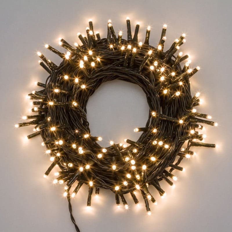 Catena lineare di luce bianca calda con 180 MiniLed per decorazioni natalizie - 2