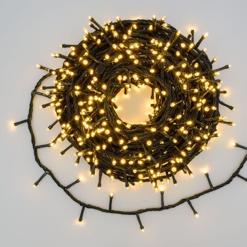 Catena lineare natalizia Smart Connect Plus da Ø 5 mm con 8 giochi di luce 24 mt 600 led - 5