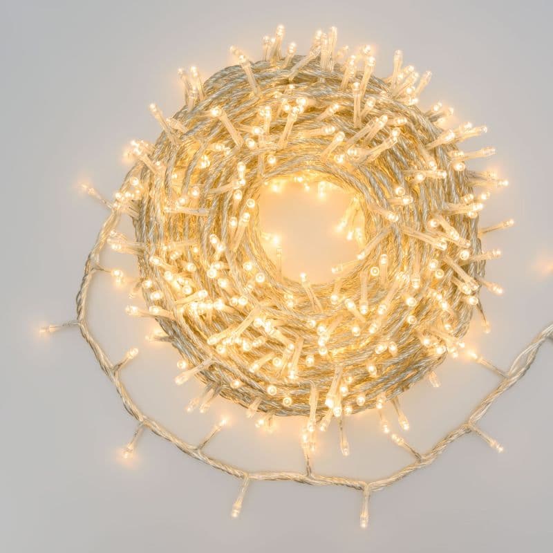 Catena lineare natalizia Smart Connect Plus da Ø 5 mm con 8 giochi di luce 24 mt 600 led - 8