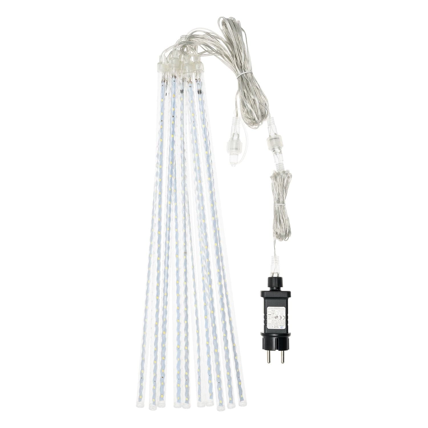 Catena 10 tubi luminosi 480 led per decorazioni Natalizie luce fredda - 5