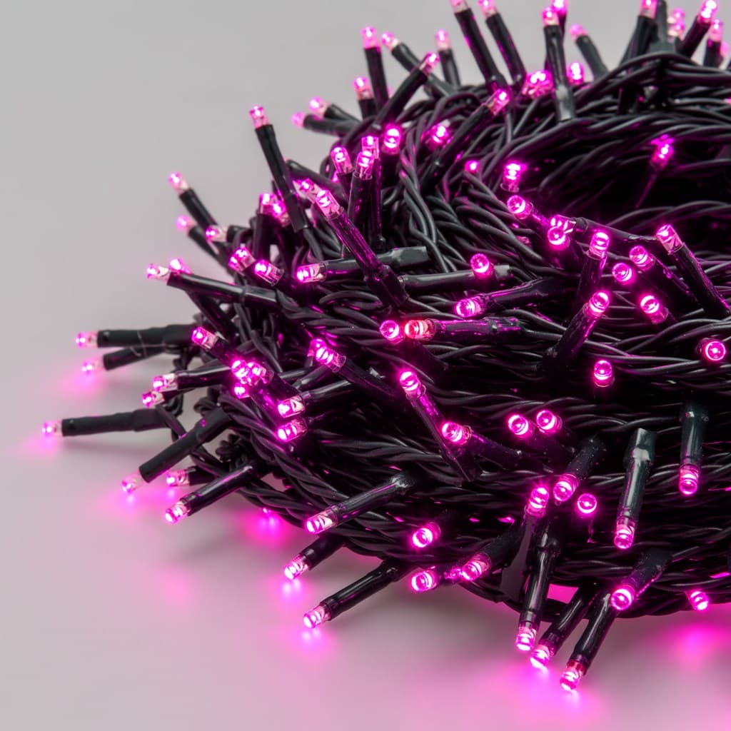 Luci di natale catena a led Ciclamino per interno ed esterno con giochi luce 9 mt - 3