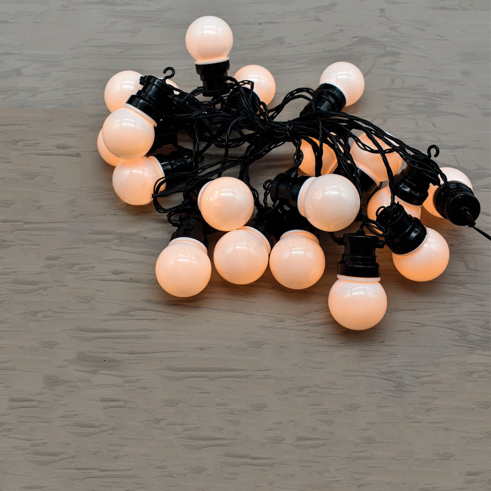 Lampadine sferette a led luce bianco latte con 80 led luce fissa ⌀ 5 cm - 2