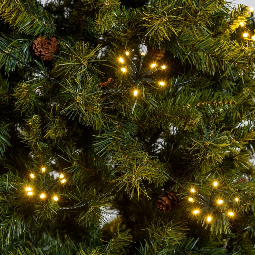 Catena lineare "Bunch" con 40 ciuffi luminosi da 8 led a luce bianco caldo - 2