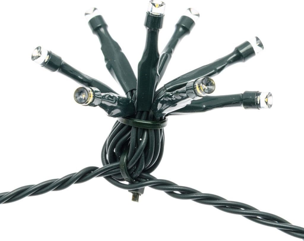 Catena lineare "Bunch" con 40 ciuffi luminosi da 8 led a luce bianco caldo - 3