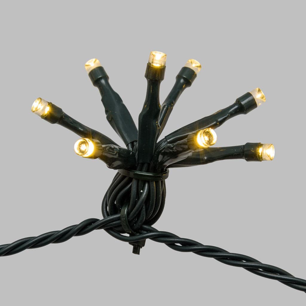 Catena lineare "Bunch" con 40 ciuffi luminosi da 8 led a luce bianco caldo - 4