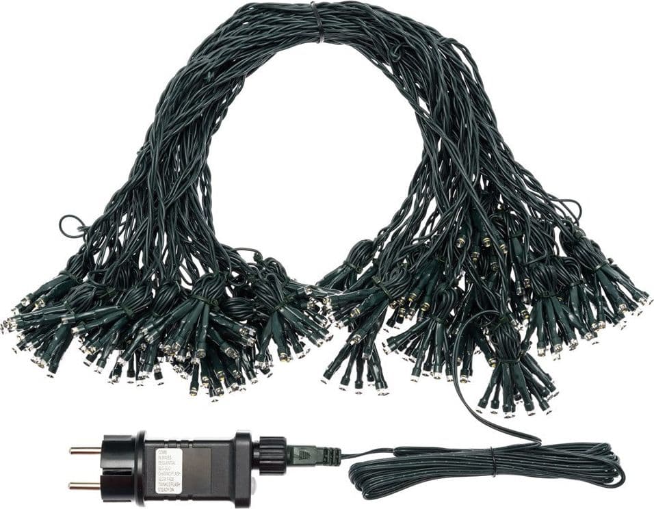 Catena lineare "Bunch" con 40 ciuffi luminosi da 8 led a luce bianco caldo - 5