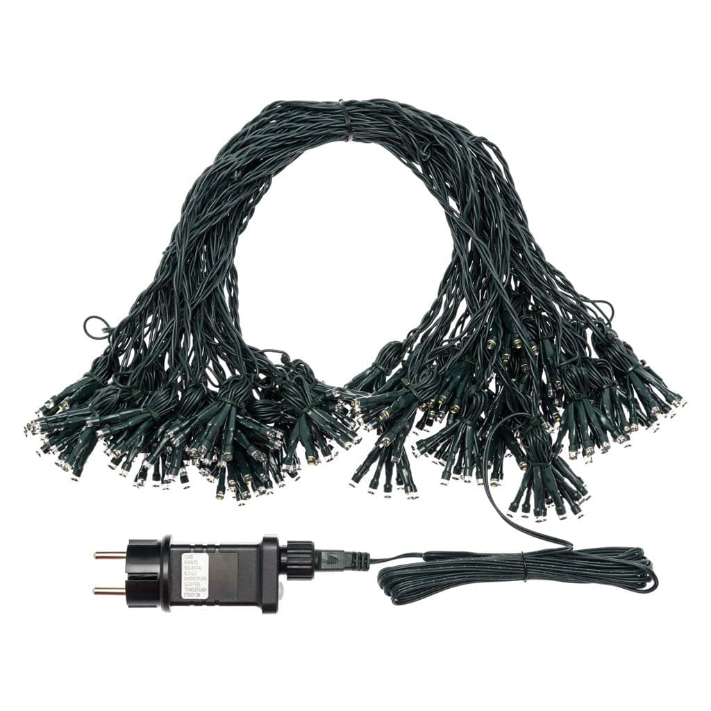 Catena lineare "Bunch" con 40 ciuffi luminosi da 8 led a luce bianco caldo - 5