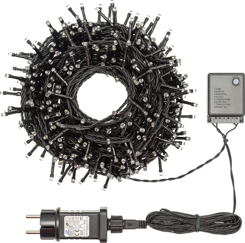 Catena lineare di luci natalizia "SuperBright" con led da Ø 5mm da esterno - 15