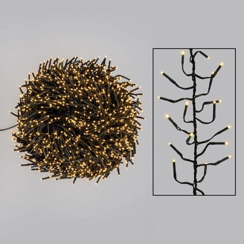 Catena lineare festone di luce bianca calda con MiniLed per decorazioni natalizie - 5