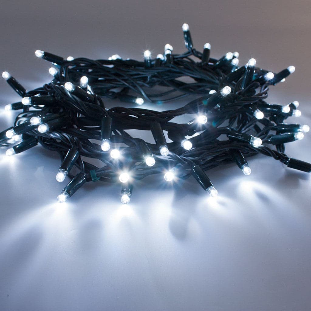 Luci di natale 10 mt catena Maxi led professionale cavo verde per interno ed esterno Ø 7 mm - 2