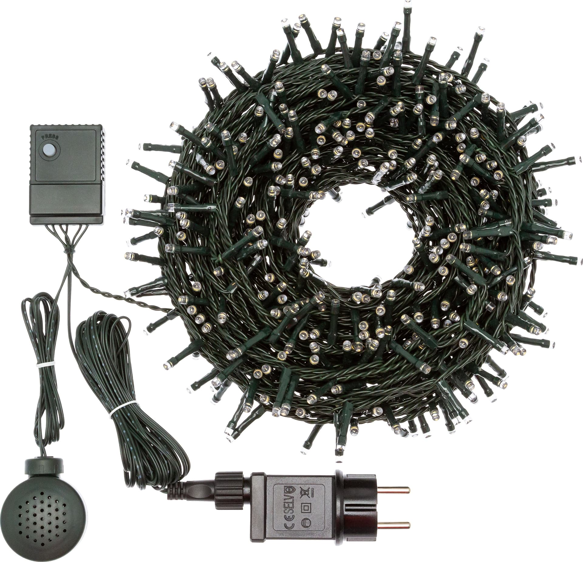 Luci di natale catena musicale 600 led con cassa Bluetooth per esterno ed interno 30,5 m - 7