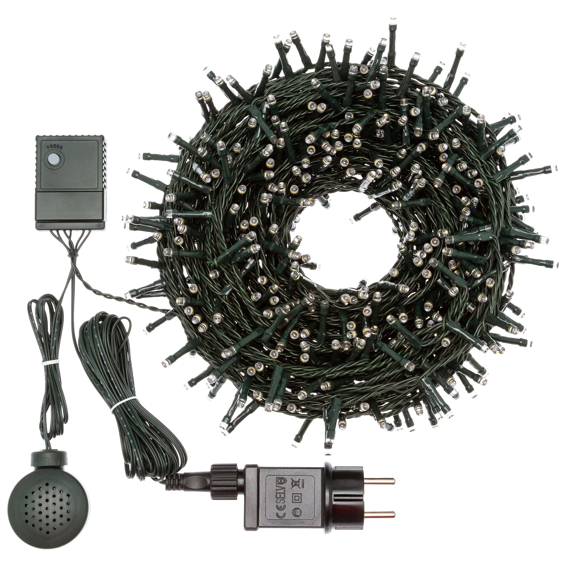 Luci di natale catena musicale 600 led con cassa Bluetooth per esterno ed interno 30,5 m - 7