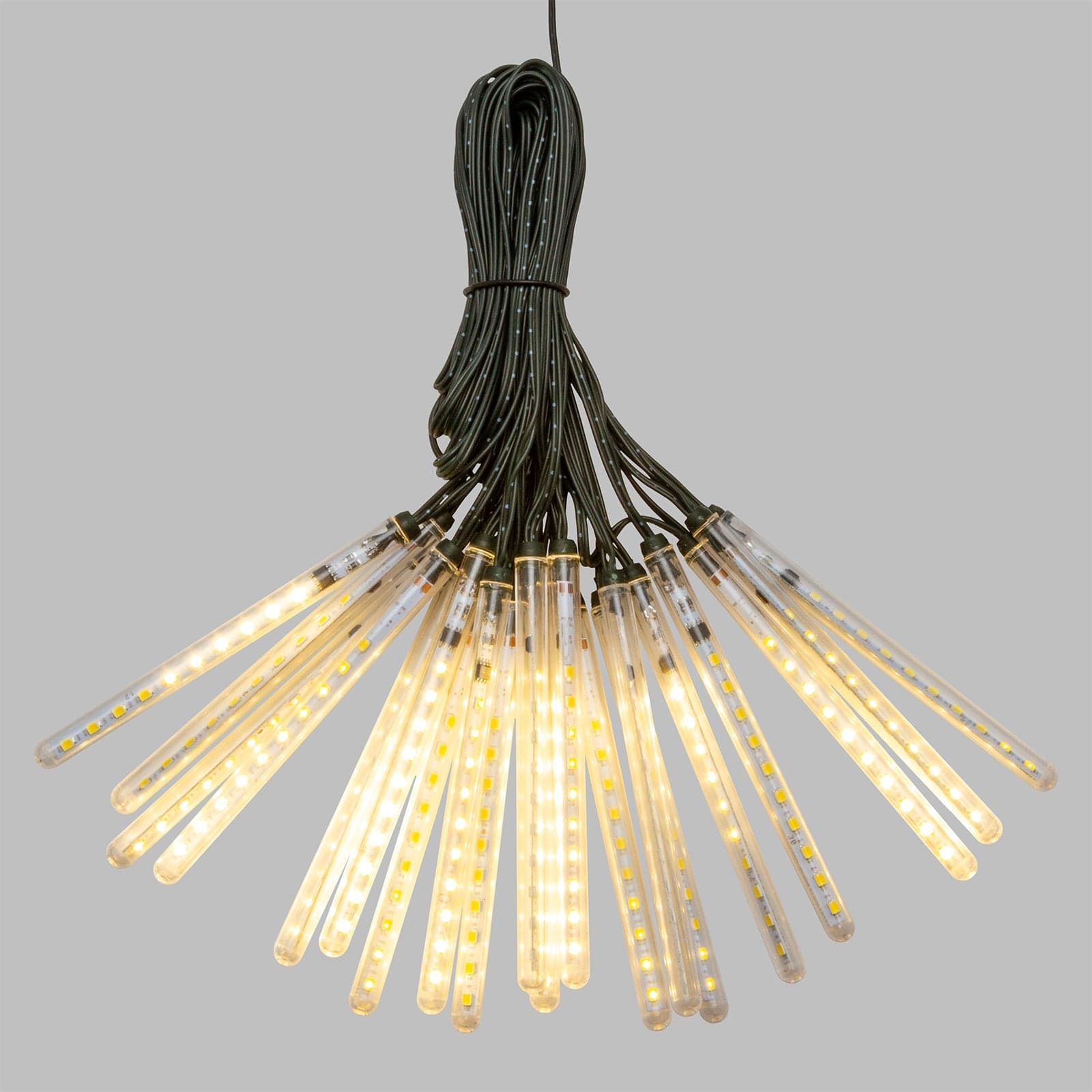Catena Mini tubi luminosi decorazione per alberi di Natale luce natalizia calda con led effetto nevicata - 3