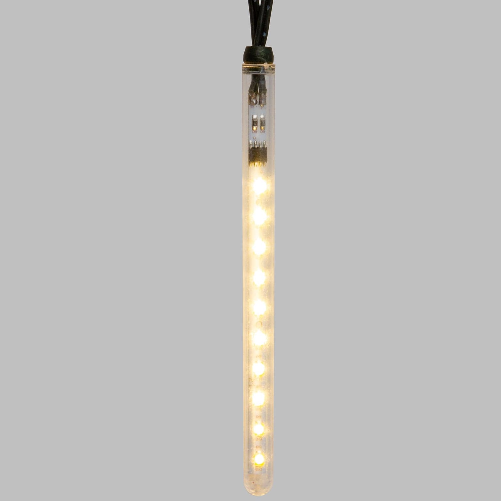 Catena Mini tubi luminosi decorazione per alberi di Natale luce natalizia calda con led effetto nevicata - 4