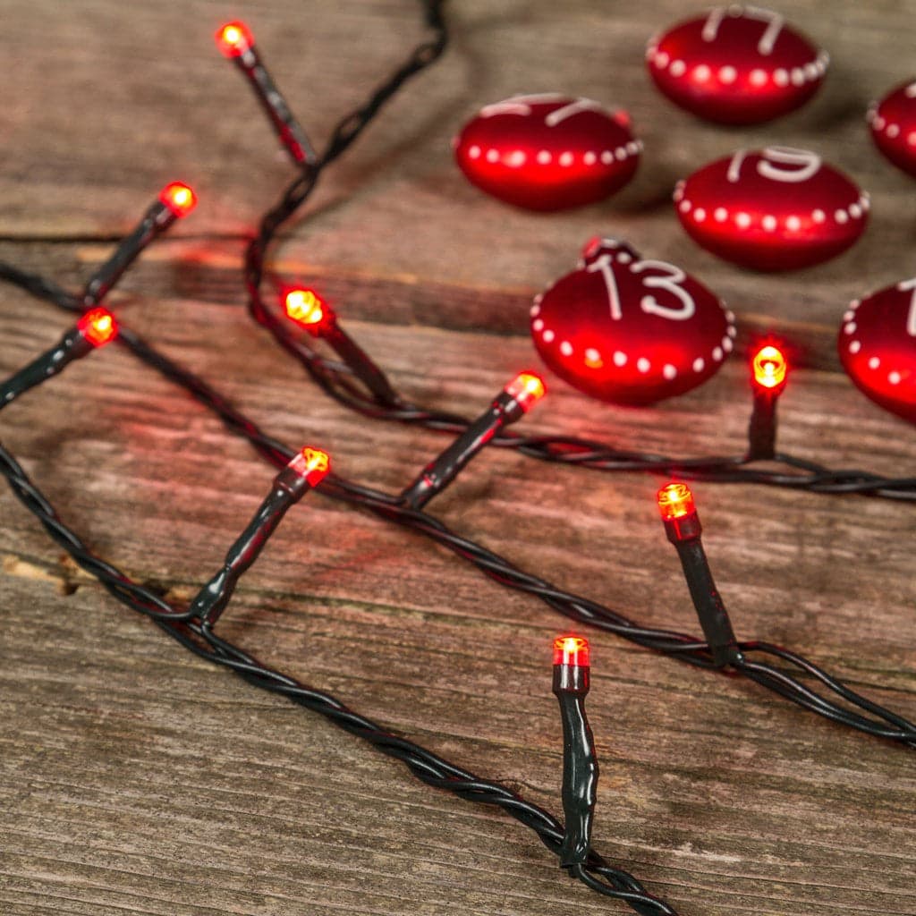 Luci di natale catena a led Rosso per interno ed esterno con controller giochi luce Ø 3 mm - 2