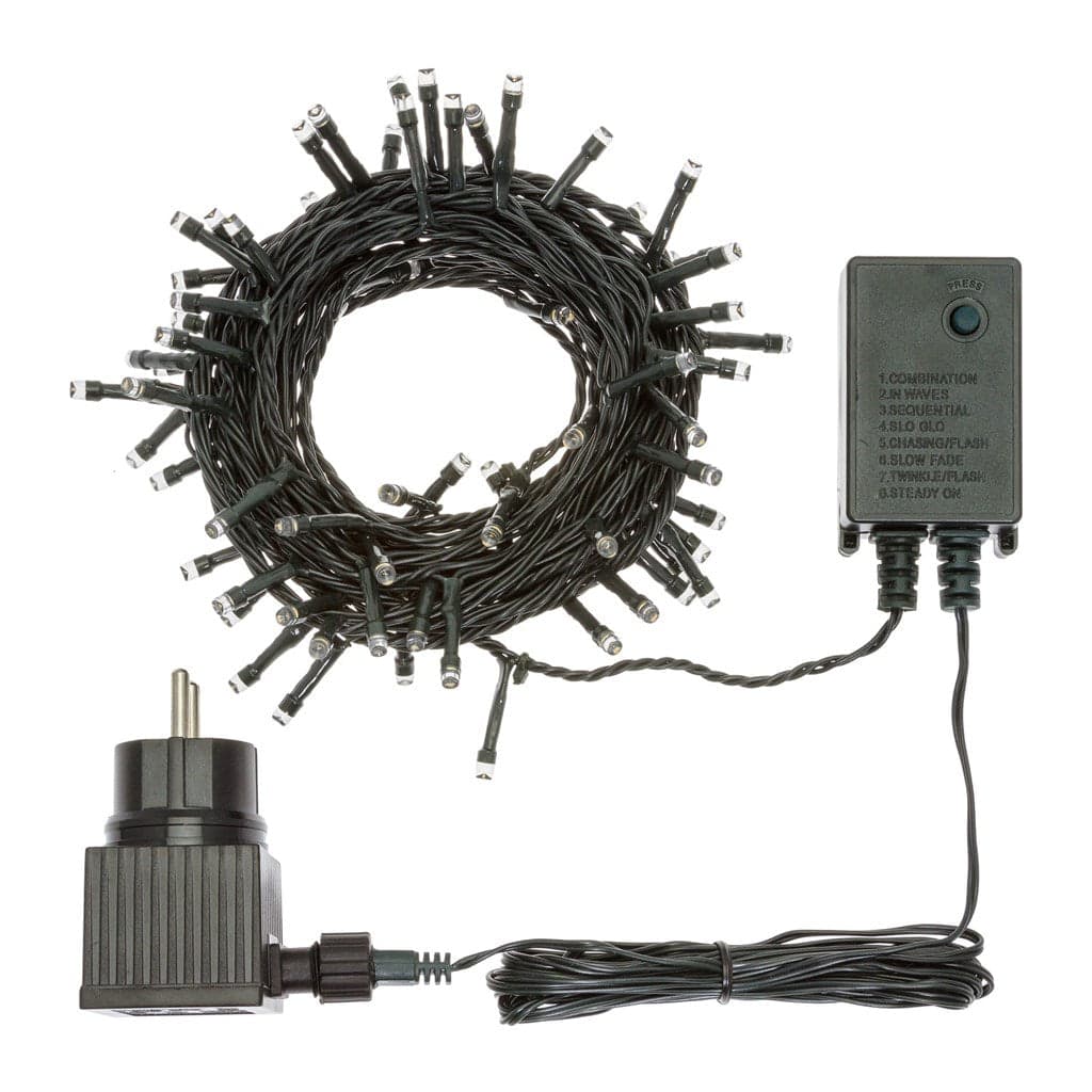 Luci di natale catena a led Rosso per interno ed esterno con controller giochi luce Ø 3 mm - 3
