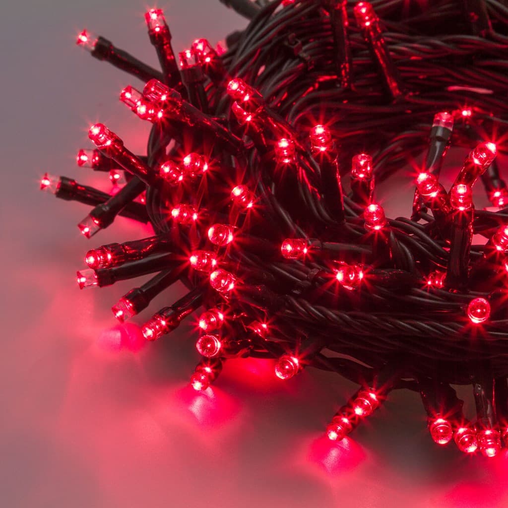 Luci di natale catena a led Rosso per interno ed esterno con controller giochi luce Ø 3 mm - 6