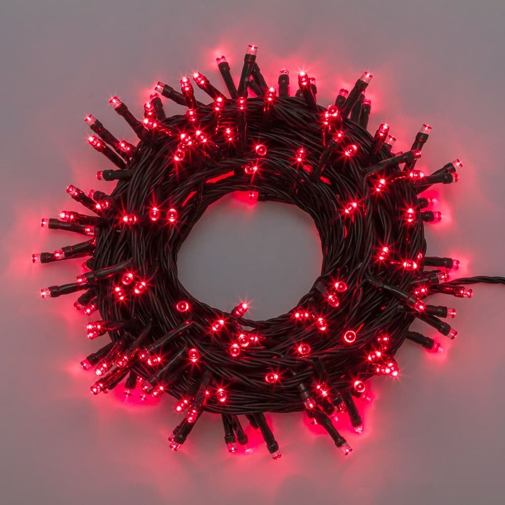 Luci di natale catena a led Rosso per interno ed esterno con controller giochi luce Ø 3 mm - 7