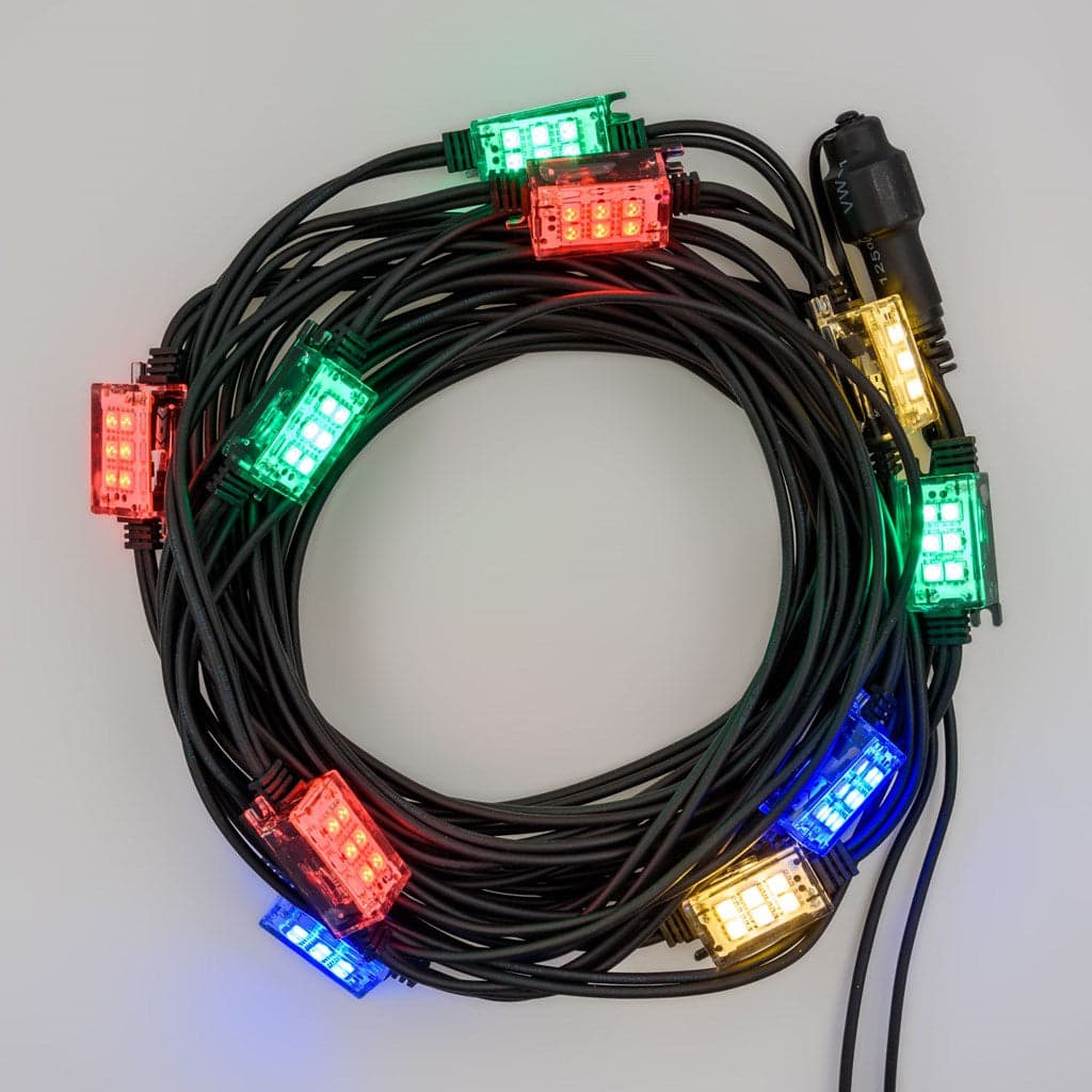 Catena strobo 10 led effetto flash luce Stroboscopica da esterno decorazione natalizia - 7