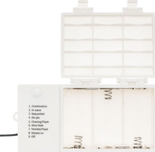 Luci di natale catena luminosa a batteria led 5 mm con telecomando per esterno - 7