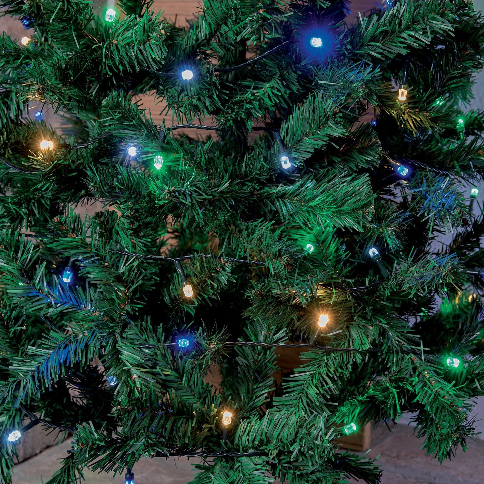 Luci di natale catena led "Diamante" 50 mt da esterno addobbi natalizi Ø 8 mm - 12