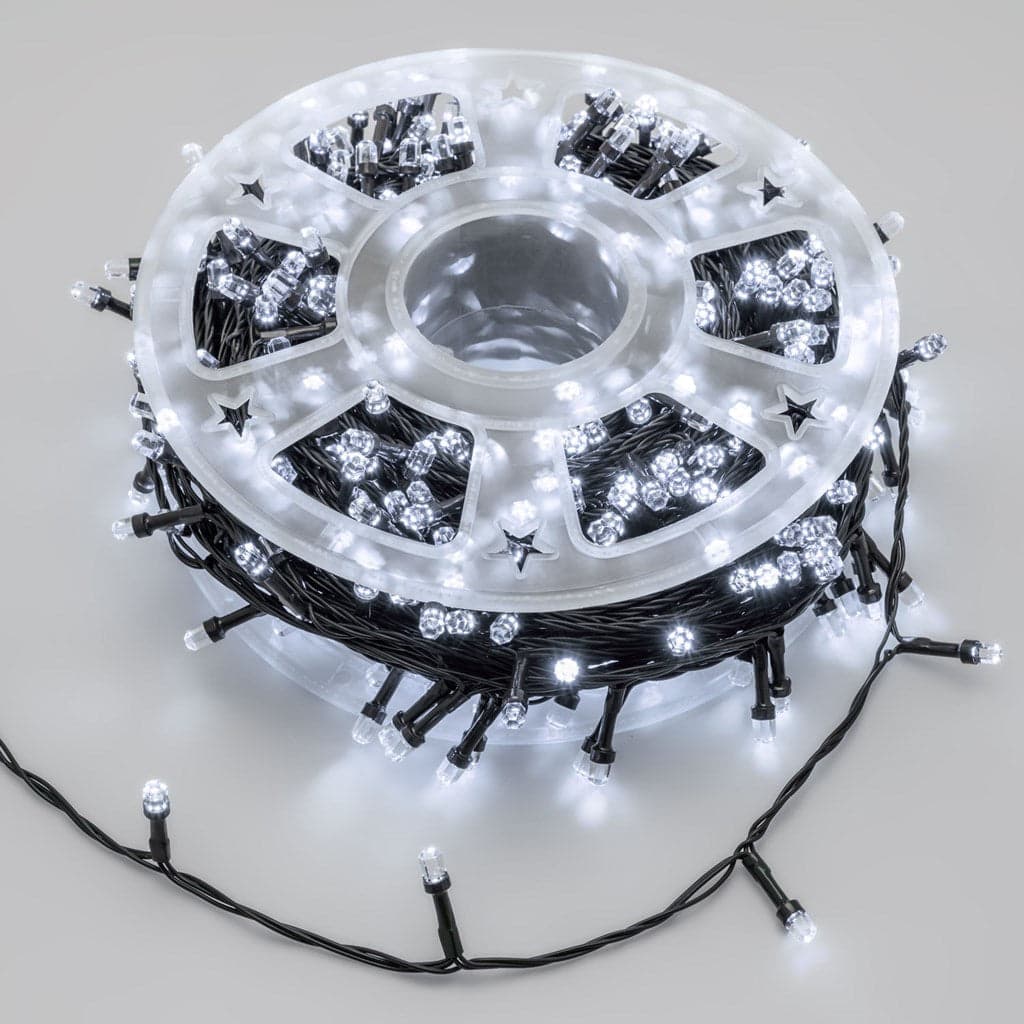 Luci di natale catena led "Diamante" 50 mt da esterno addobbi natalizi Ø 8 mm - 16